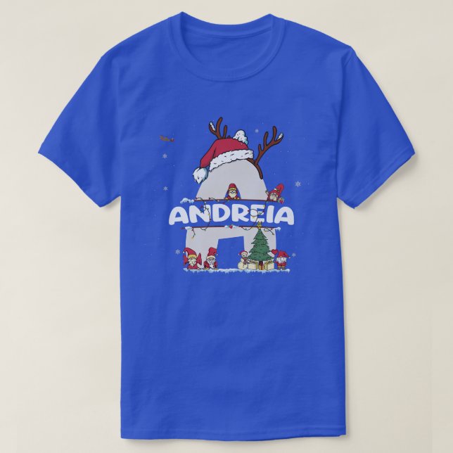 Andreia Christmas  w Andreia Name for funny Xmas  T-Shirt (Design Front)