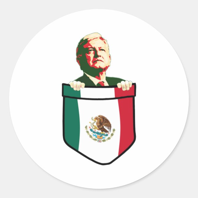andres manuel lopez obrador classic round sticker (Front)
