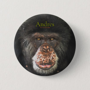 Andres, Save the Chimps 2 Inch Round Button