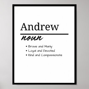 Andrew, Boy Personalized Name Definition Poster