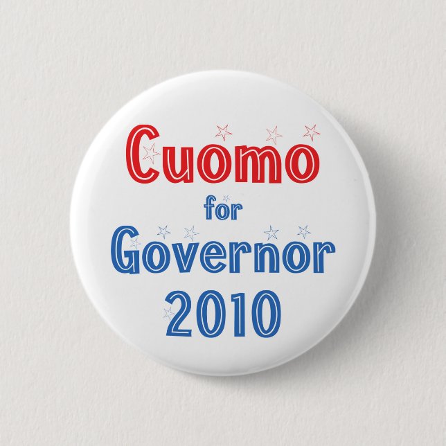 Andrew Cuomo for Governor 2010 Star Design 2 Inch Round Button (Front)
