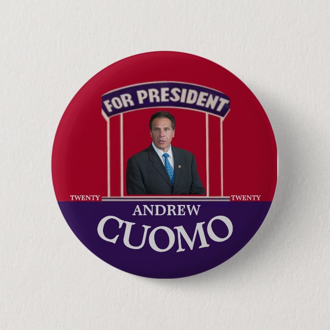 Andrew Cuomo Twenty Twenty 2 Inch Round Button (Front)