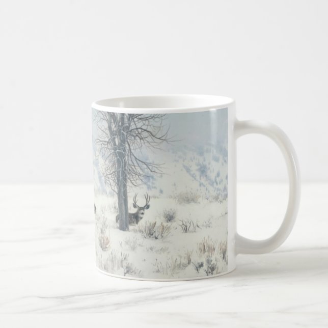 Andrew Denman Winter Landscape with Deer Mug (Right)