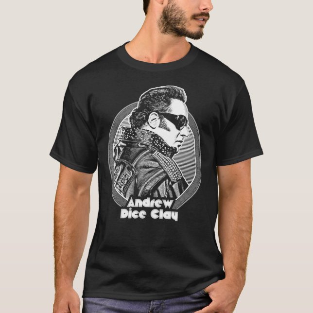 Andrew Dice Clay Style Rétro Fan Design T-Shirt (Devant)