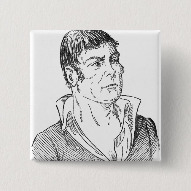 Andrew Gamble 2 Inch Square Button (Front)