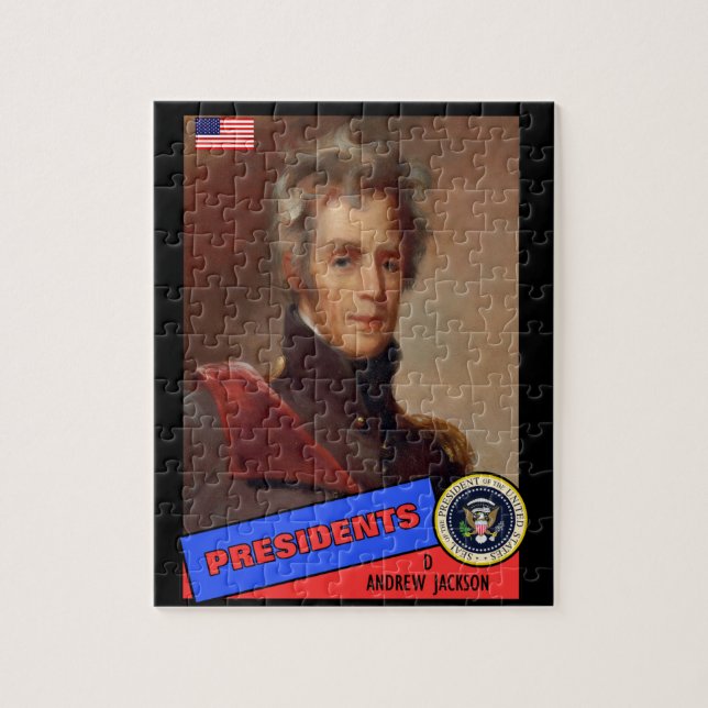 Andrew Jackson Baseball Card Jigsaw Puzzle (Vertical)