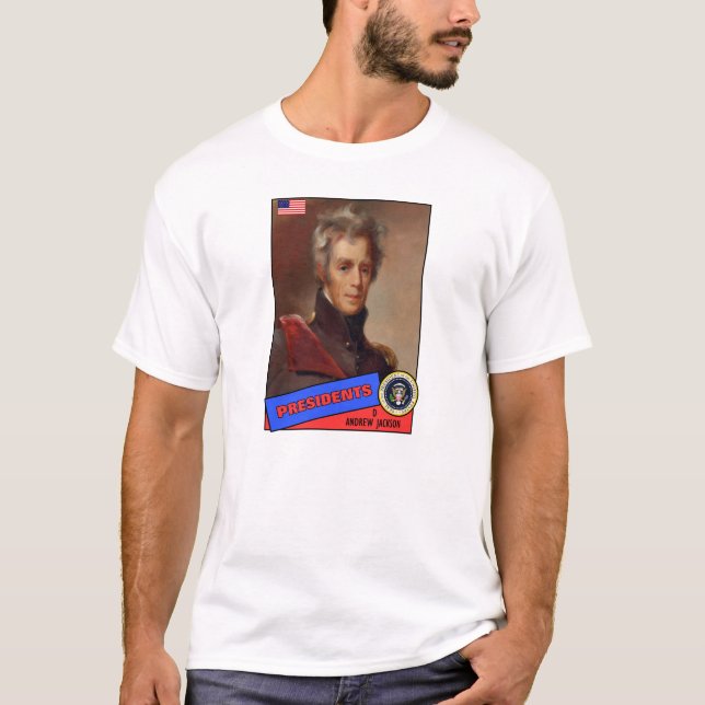 Andrew Jackson Baseball Card T-Shirt (Front)