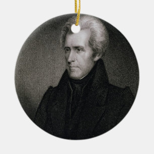 Andrew Jackson (engraving) Ceramic Ornament