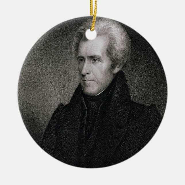 Andrew Jackson (engraving) Ceramic Ornament (Front)