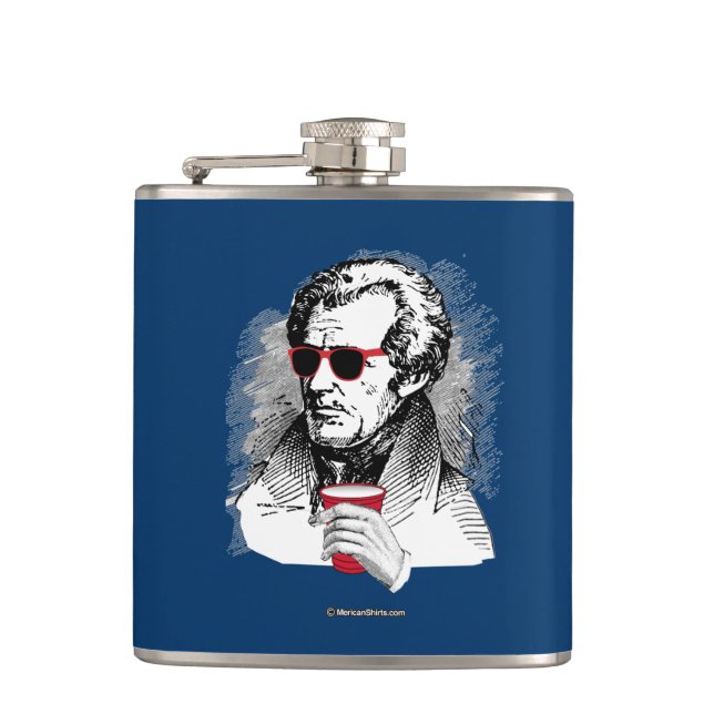 Andrew Jackson Party Animal Hip Flask (Front)