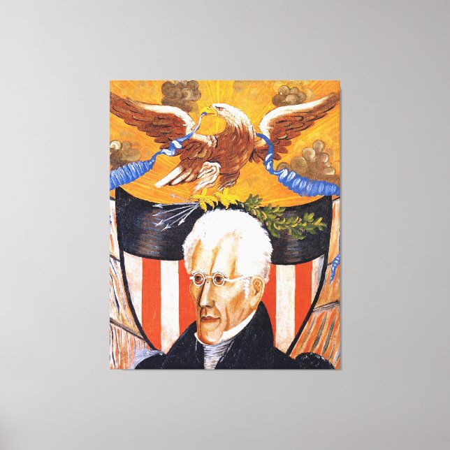 Andrew Jackson Portrait Canvas Print (Front)