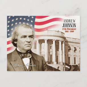 Andrew Johnson - 17th President of the U.S. Postcard