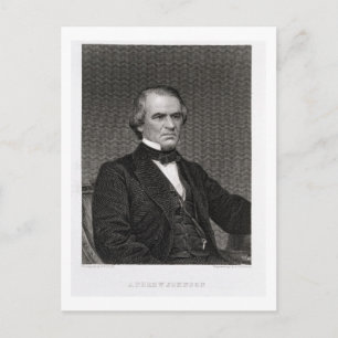 Andrew Johnson, engraved from a photograph by Thom Postcard