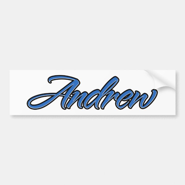 Andrew Name blue Aufkleber Sticker Autoaufkleber (Front)