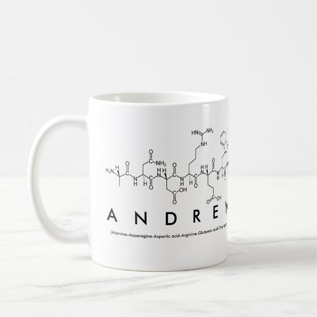 Andrew peptide name mug (Left)