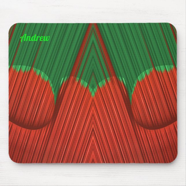 ANDREW ~ Personalized Fractal ~ Christmas Mouse Pad (Front)