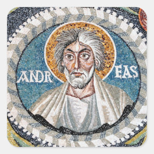 Andrew the Apostle mosaic Square Sticker