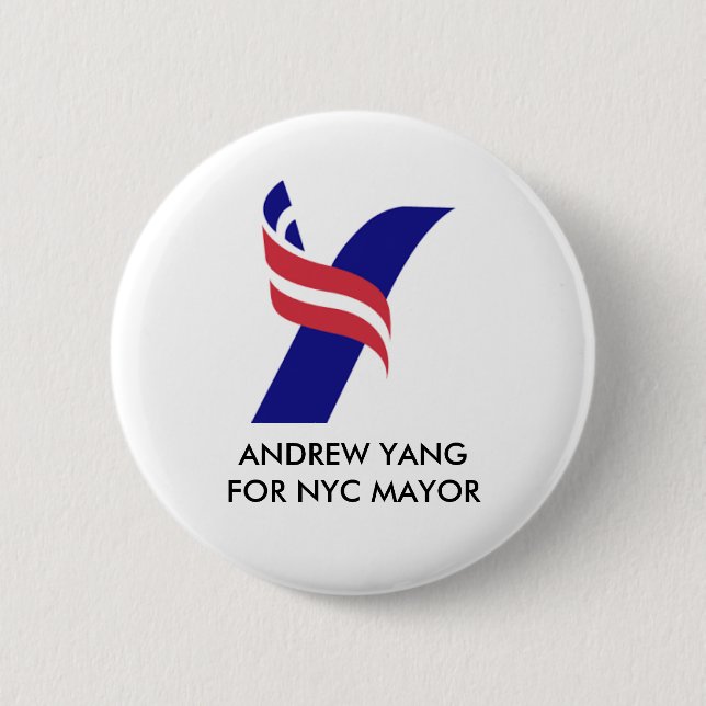 ANDREW YANG FOR NEW YORK CITY MAYOR BUTTON (Front)