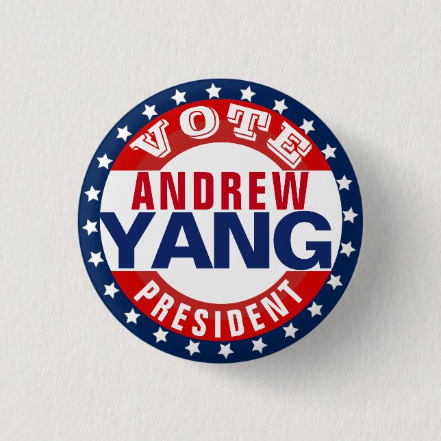 Andrew Yang for President 1 Inch Round Button (Front)