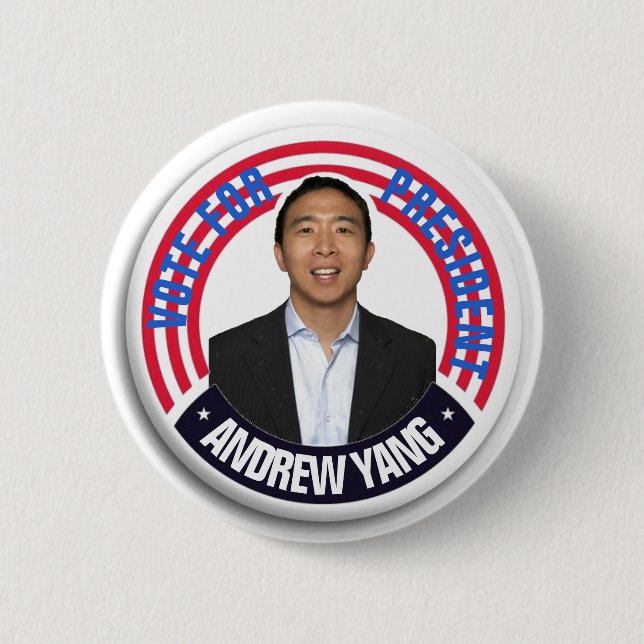 Andrew Yang for President 2020 2 Inch Round Button (Front)