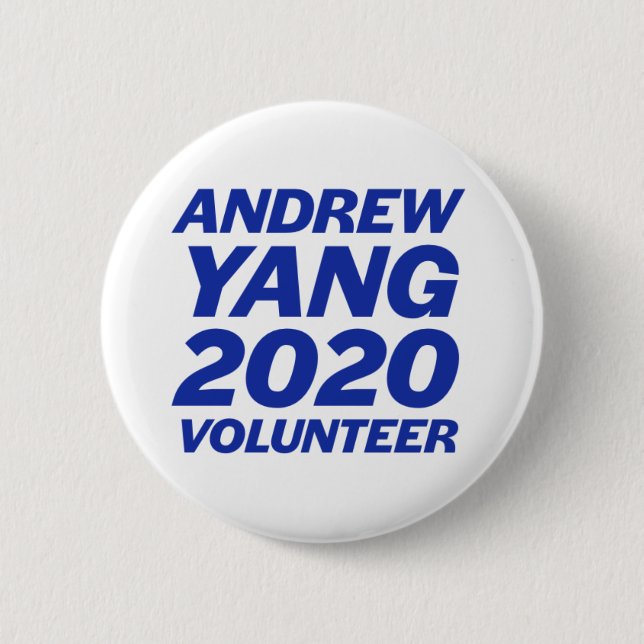 Andrew Yang Volunteer 2 inch Round Button (Front)