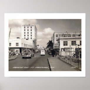 Andrews Ave., Fort Lauderdale, Florida Vintage  Poster