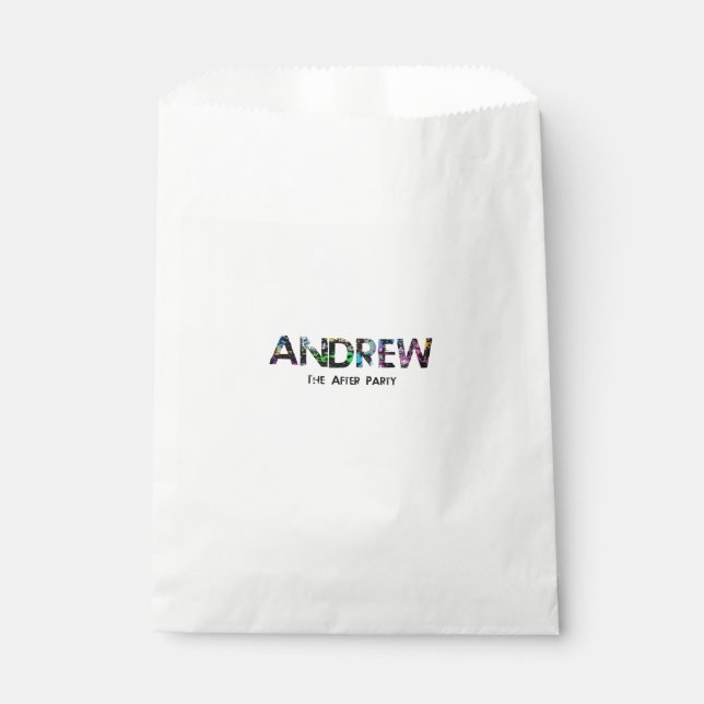 andrews bar mitzvah favour bag (Front)