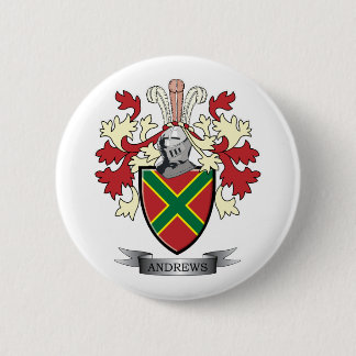 Andrews Family Crest Coat of Arms 2 Inch Round Button