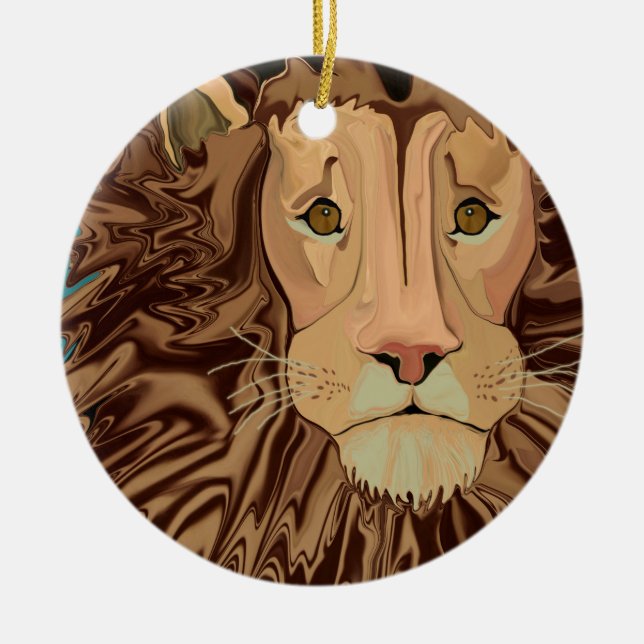 Andrew's Mane Story Ceramic Ornament (Front)