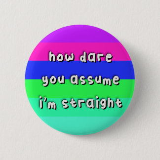 Androbisexual Pride - “How Dare You Assume” - LGBT 2 Inch Round Button