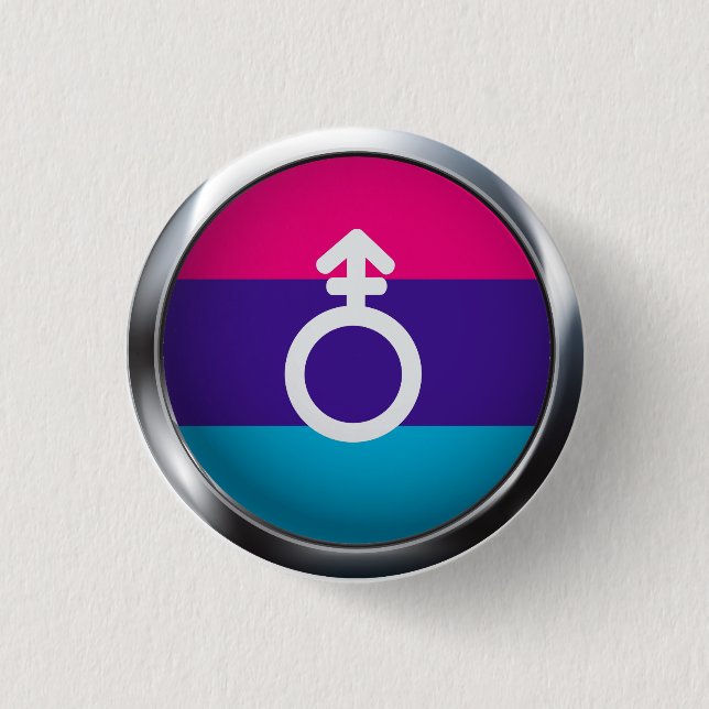 Androgyne 1 Inch Round Button (Front)