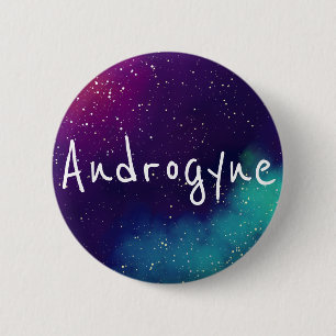 Androgyne Customizable Galaxy Identity 2 Inch Round Button