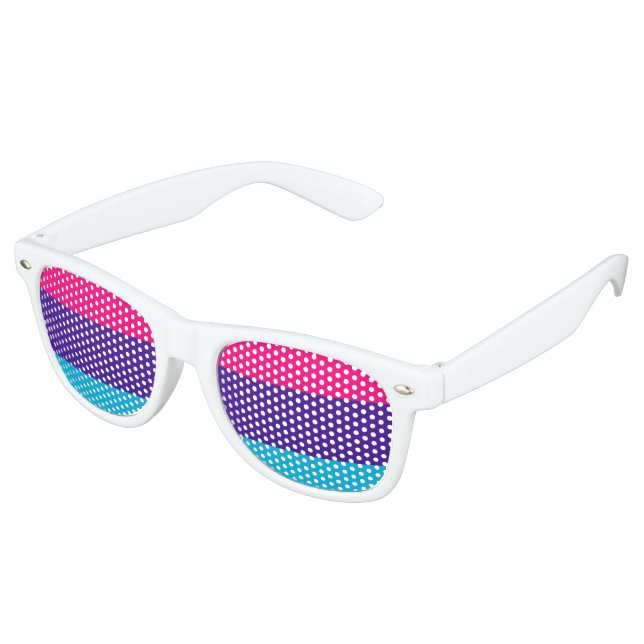Androgyne Pride Flag Retro Sunglasses (Angled)