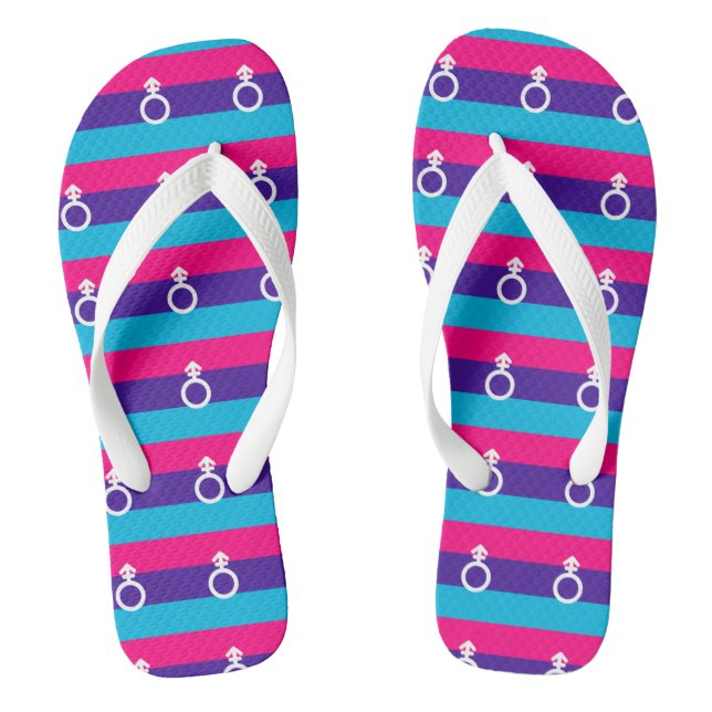 Androgyne Pride Flip Flops (Footbed)