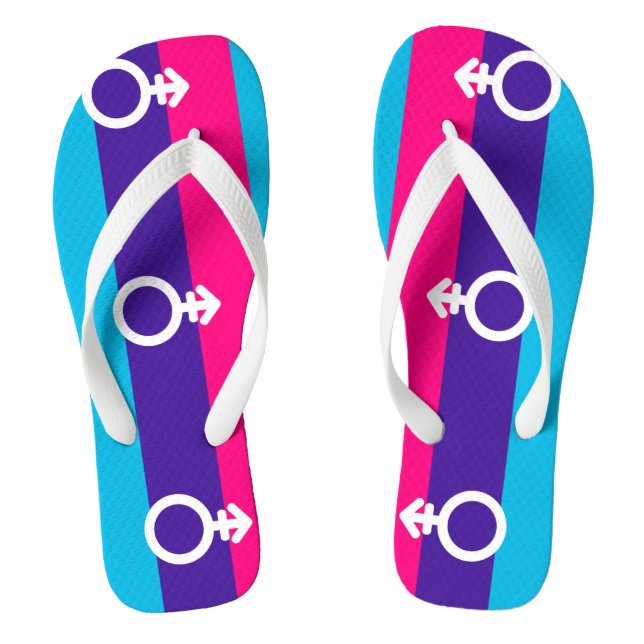 Androgyne Pride Flip Flops (Footbed)