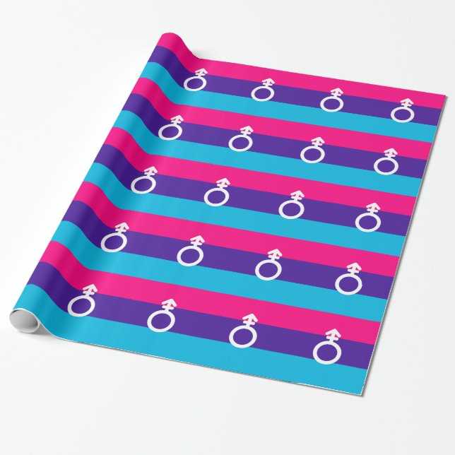 ANDROGYNE PRIDE SYMBOL WRAPPING PAPER (Unrolled)