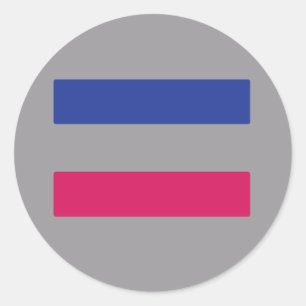 Androgynous Classic Round Sticker