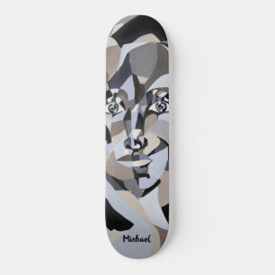  Androgynous Illustration with Typograpy  Skateboard