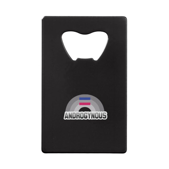 Androgynous Pride Credit Card Bottle Opener (Front)