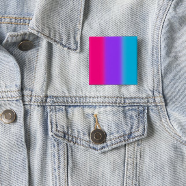 Androgynous Pride Gradient - Androgynous Flag 2 Inch Square Button (In Situ)