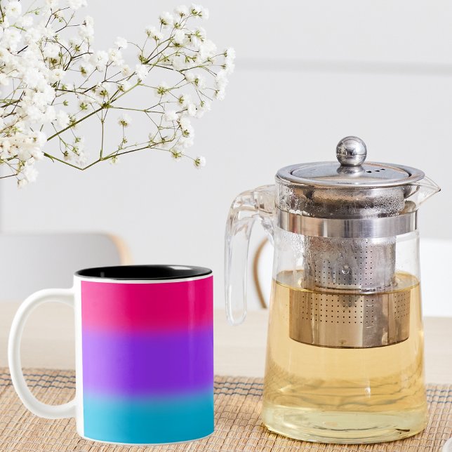 Androgynous Pride Gradient - Gift for Androgynous  Two-Tone Coffee Mug (Creator Uploaded)