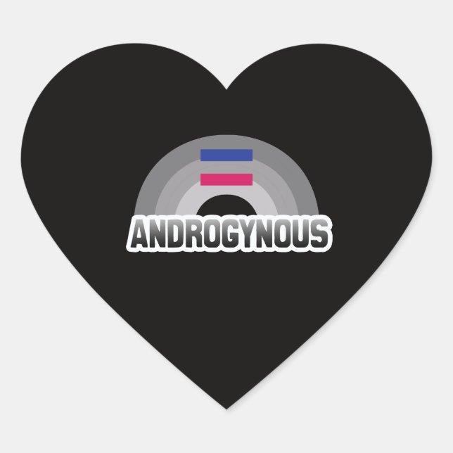 Androgynous Pride Heart Sticker (Front)