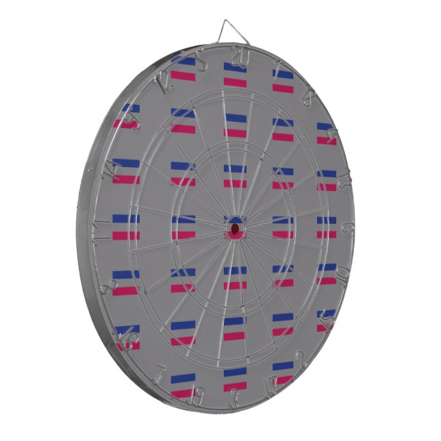ANDROGYNOUS PRIDE PATTERN DARTBOARD (Front Left)