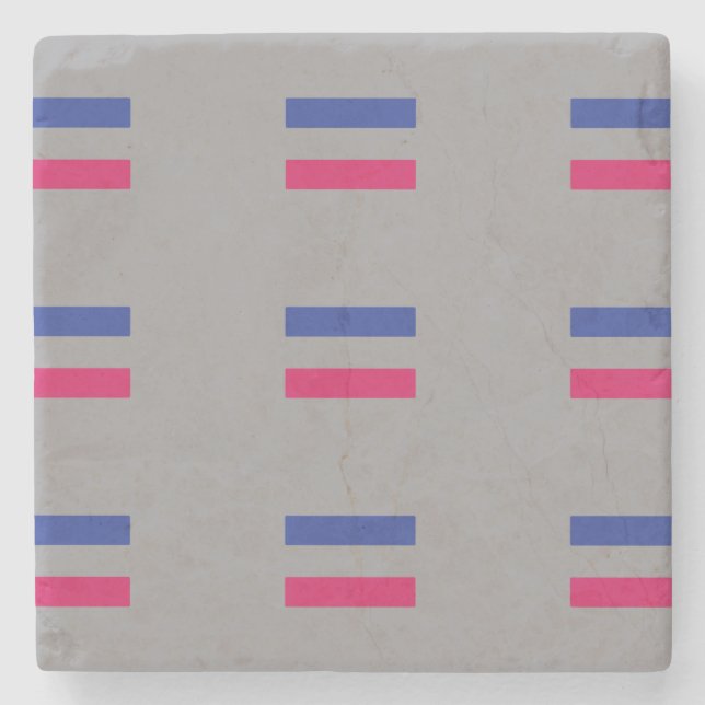 ANDROGYNOUS PRIDE PATTERN STONE COASTER (Front)