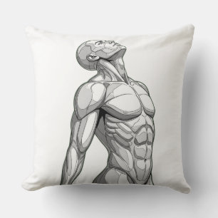 Android Anatomy: Cyborg Throw Pillow