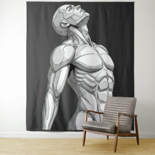 Android Anatomy: Cyborg Wall Tapestry