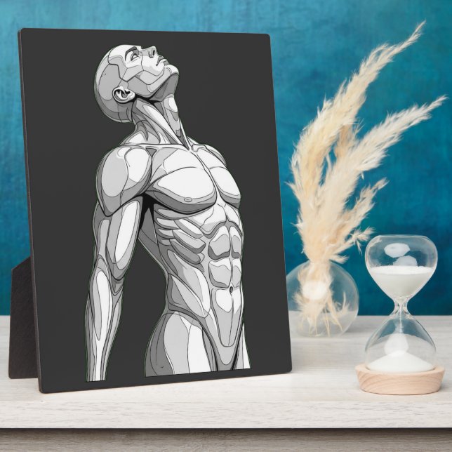 Android Anatomy: Futuristic Cyborg Desktop Plaque (Side)