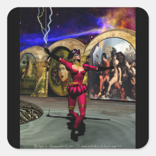 ANDROID BALLET , Science Fiction Square Sticker