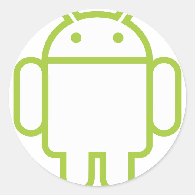 android classic round sticker (Front)
