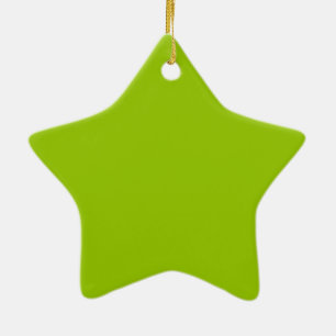 Android Green Colour Background Ready to Customize Ceramic Ornament
